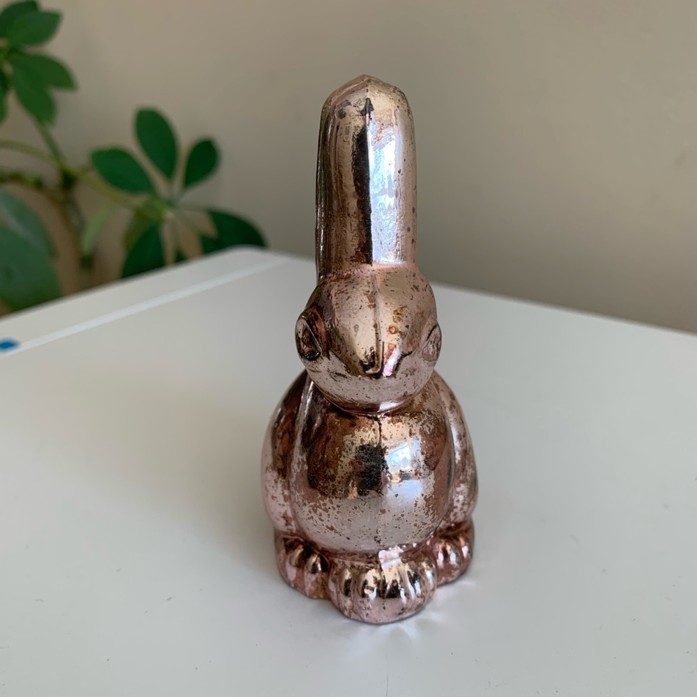 Pink Mercury Glass Rabbit - Picture 4 of 5